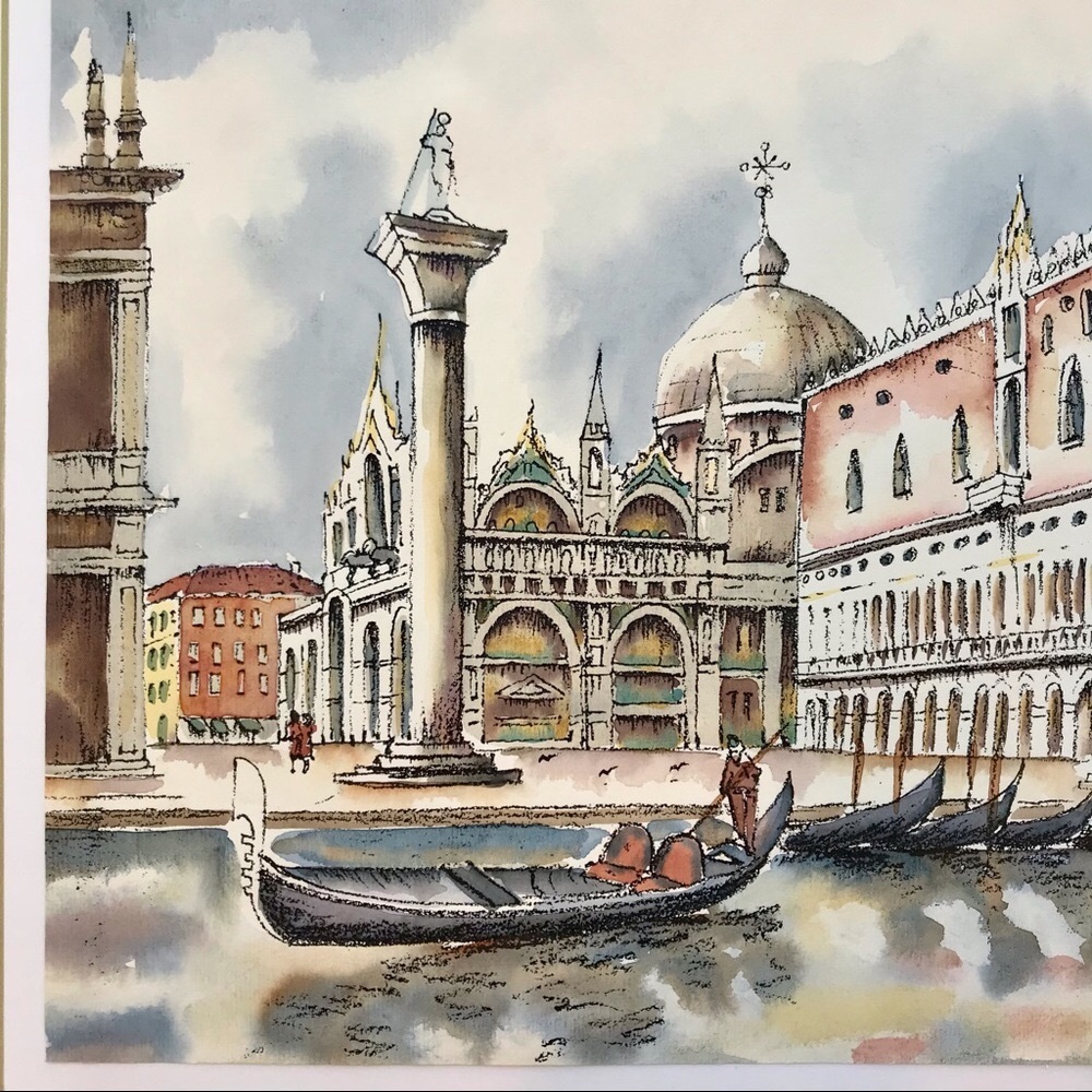 Venice Artist Watercolor original Wall Art
